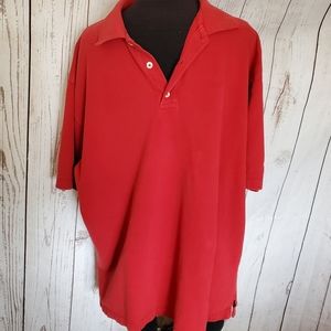 Gap men's piquét knit polo shirt red XXL